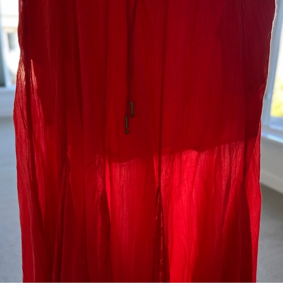 Free People super cute Cleo Crop Top & Maxi Skirt Set -
Size S red-orange color - Picture 10 of 12